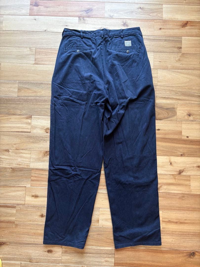 90s ラルフローレン ポロチノ 初期タグ ネイビー W34