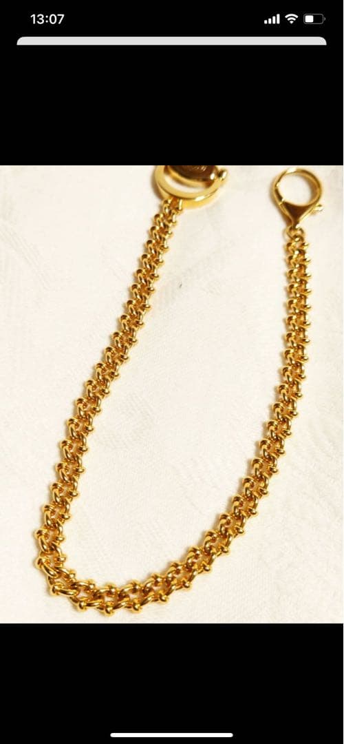 GUCCI ITALY製 金色 ゴールド メタル ウォレットチェーン