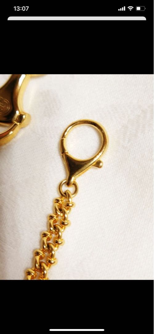 GUCCI ITALY製 金色 ゴールド メタル ウォレットチェーン