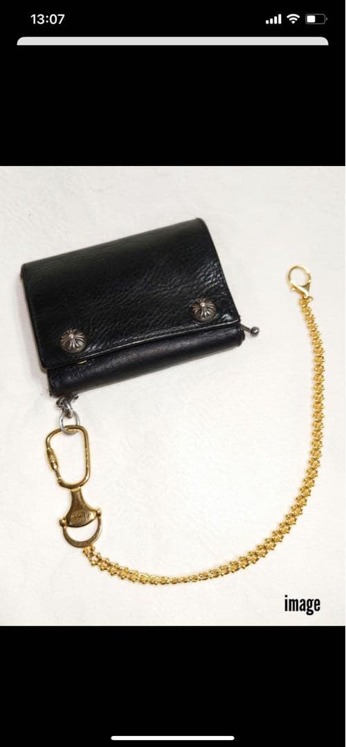 GUCCI ITALY製 金色 ゴールド メタル ウォレットチェーン