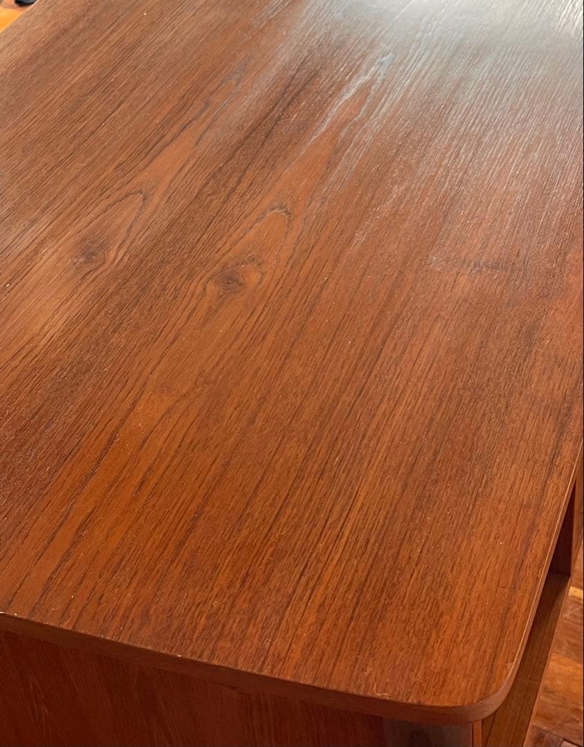 北欧 デンマーク ヴィンテージ チーク オイルフィニッシュ 両袖 デスク