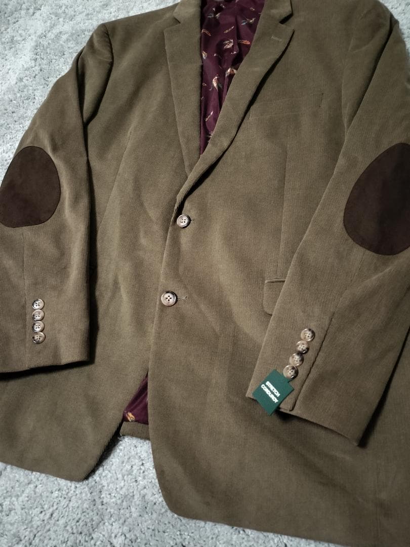 ラルフローレン/コーデュロイJKTエルボーパッチ裏地バード総柄/ビッグシルエット