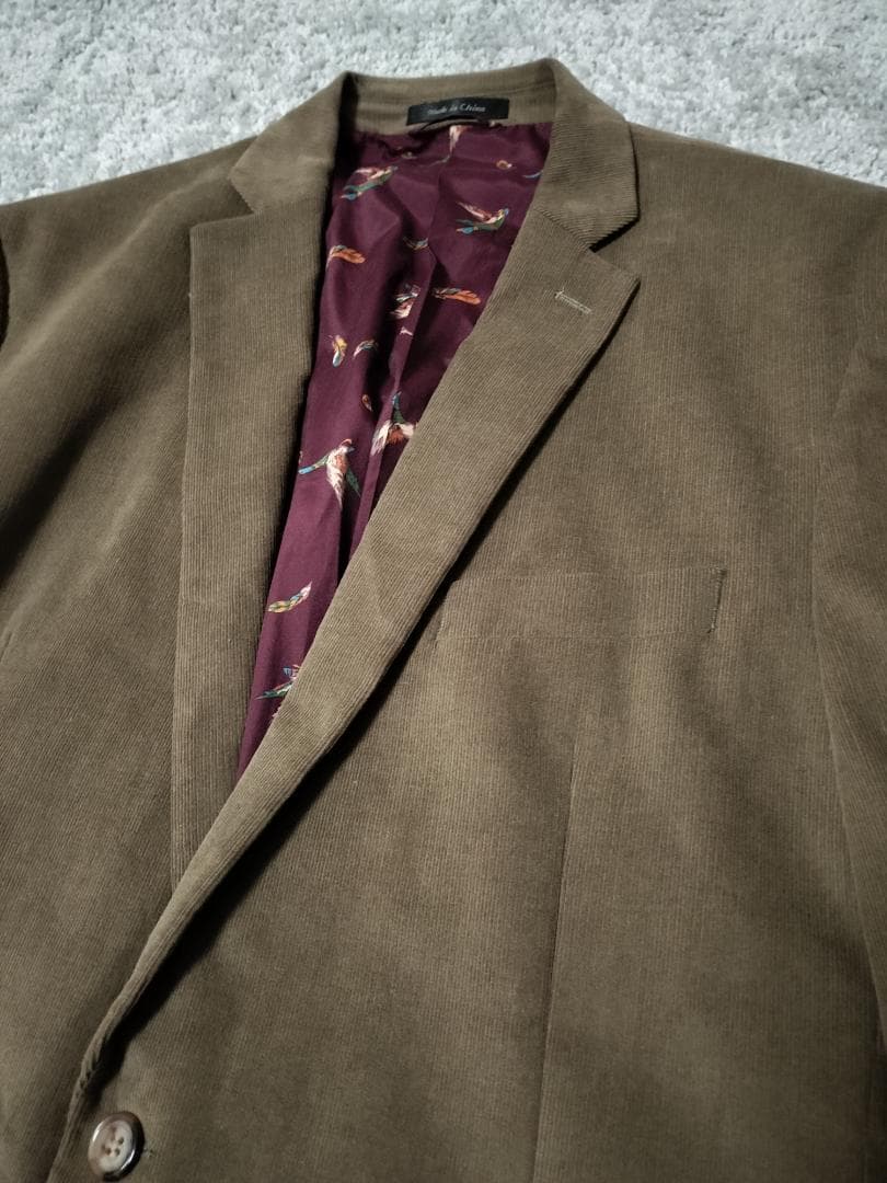 ラルフローレン/コーデュロイJKTエルボーパッチ裏地バード総柄/ビッグシルエット