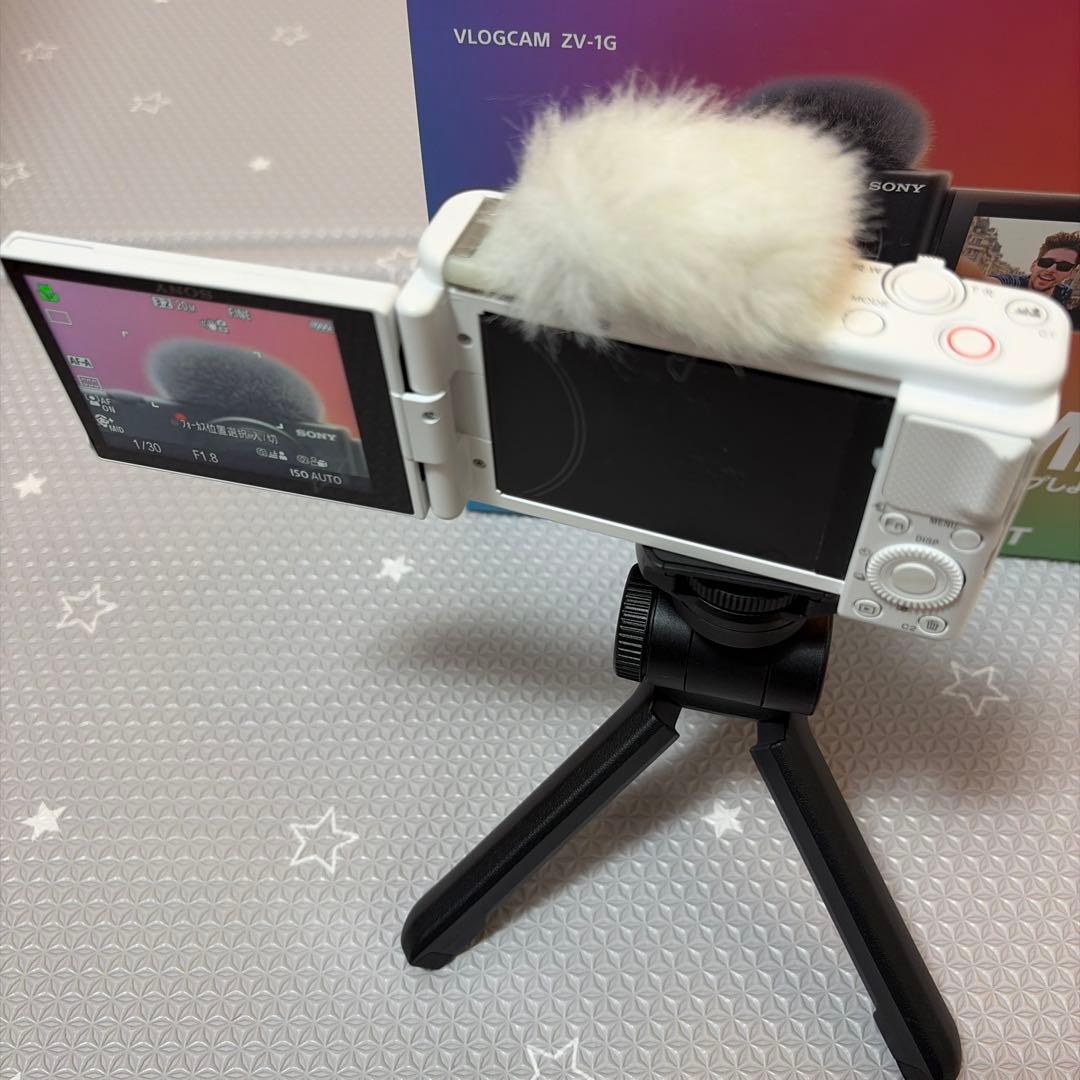 VLOGCAM ZV-1G ガンマイク付き ホワイト シューティングキット
