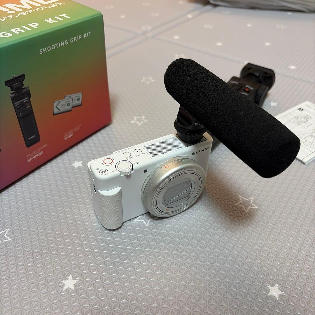 VLOGCAM ZV-1G ガンマイク付き ホワイト シューティングキット