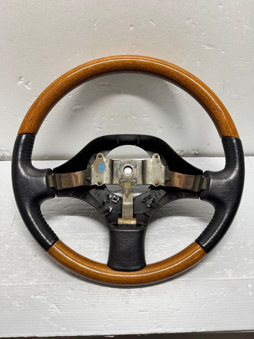 S230G アトレーワゴン☆後期純正オプション　革巻ウッドステアリング☆