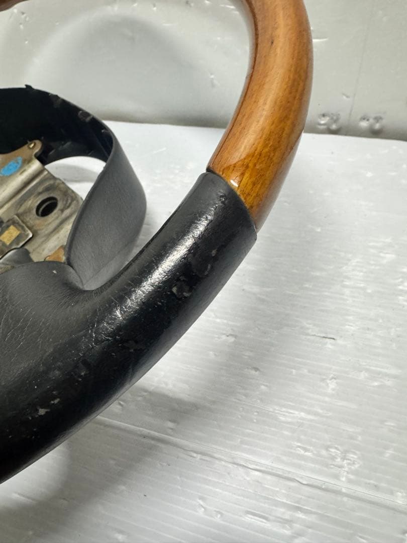 S230G アトレーワゴン☆後期純正オプション　革巻ウッドステアリング☆