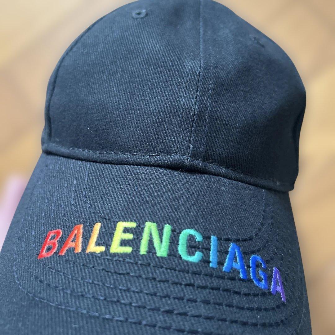 バレンシアガ　レインボー　キャップ　ベースボールキャップ