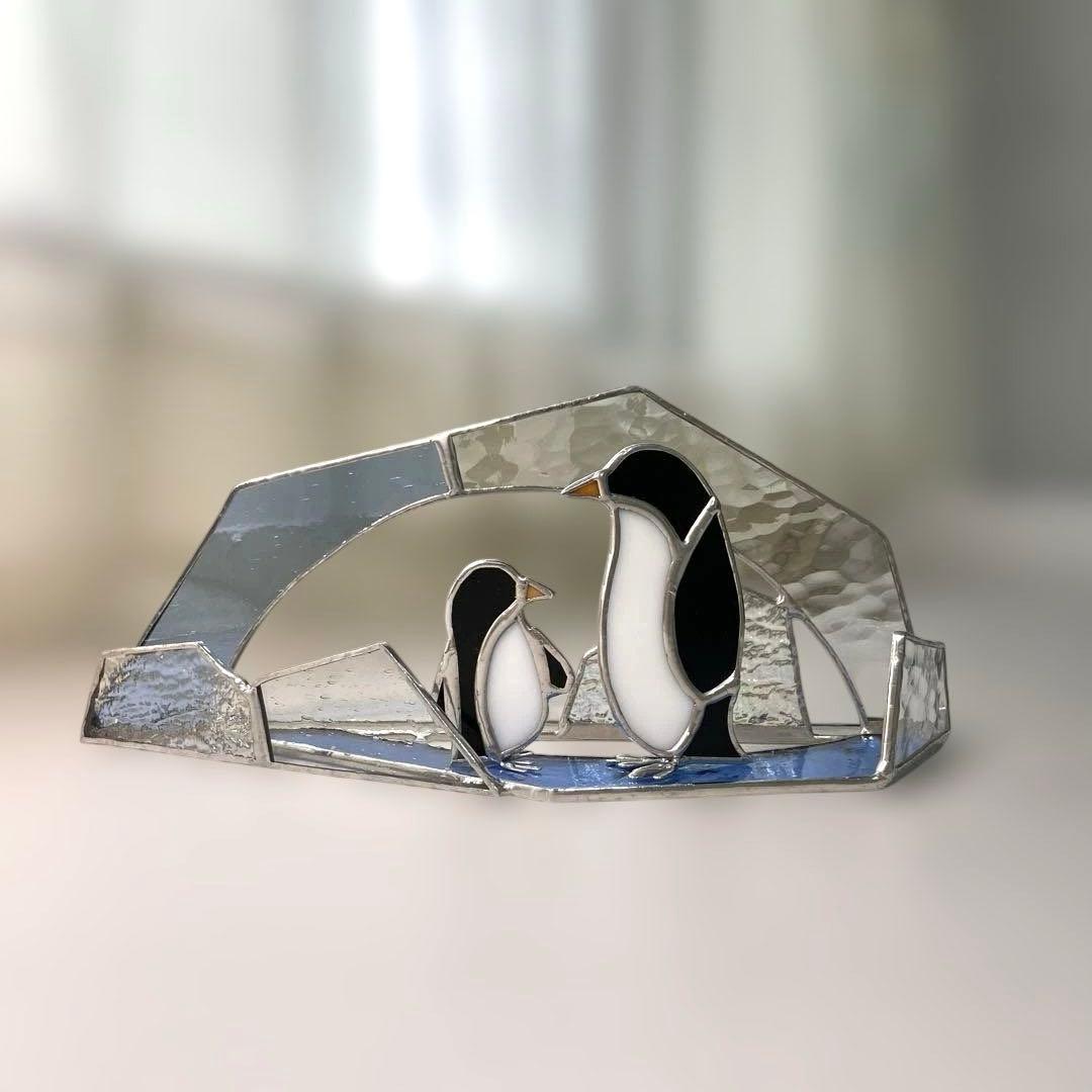 dekocyann 様　ご確認用　ペンギン親子と氷の舞台　泳ぐペンギン