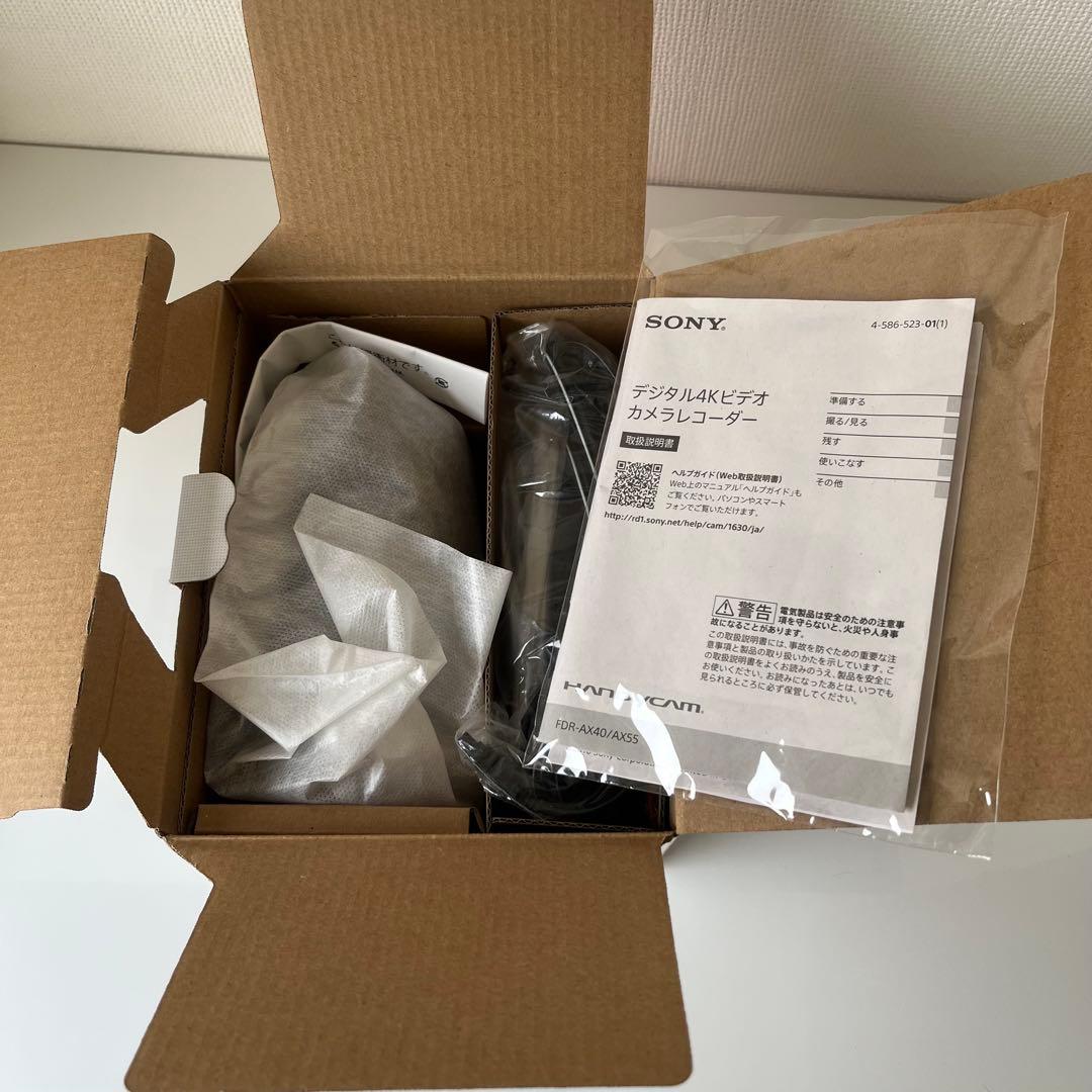 完動品SONY FDR-AX40 4K ビデオカメラ 本体