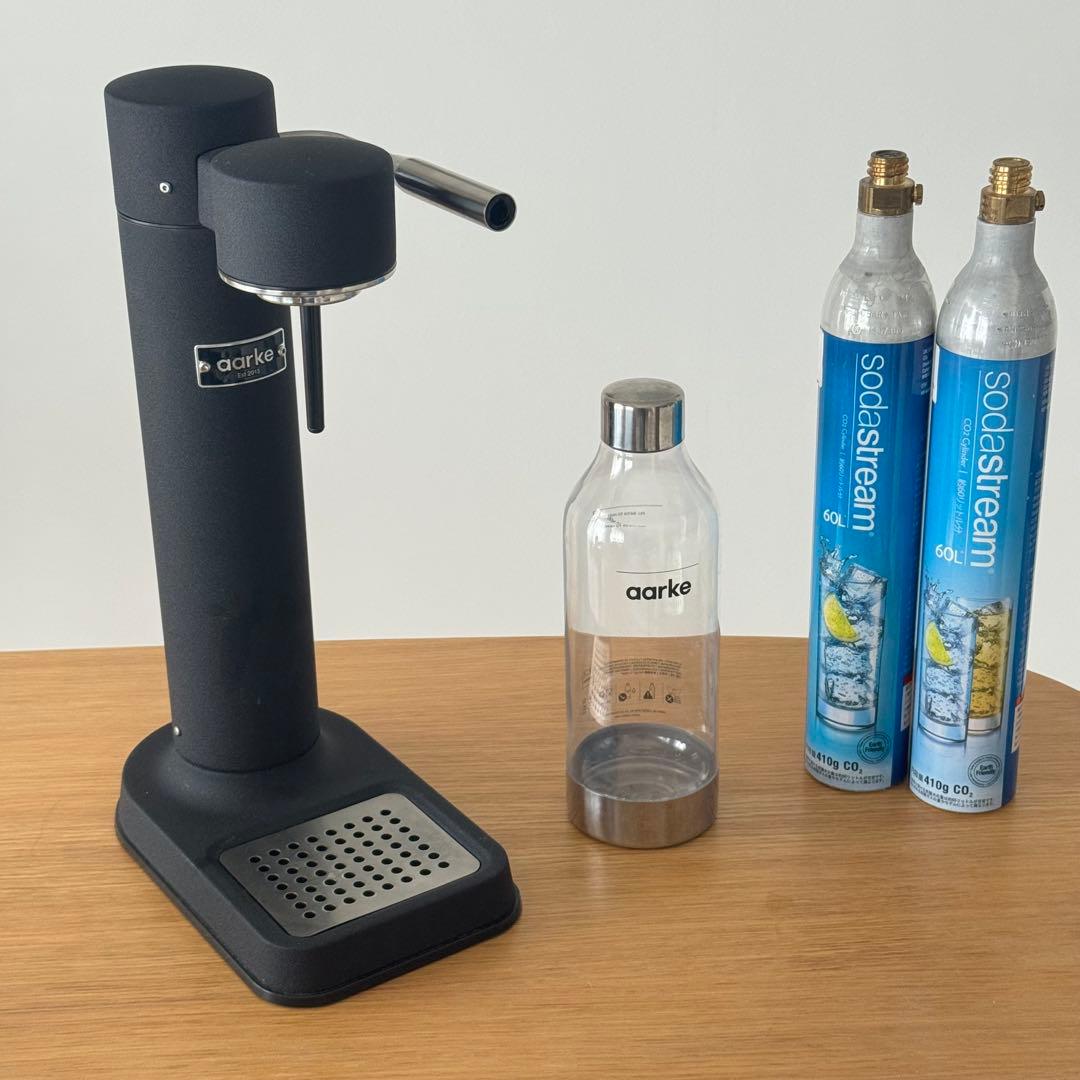 あき　aarke Carbonator3 マットブラック ガラスボトル