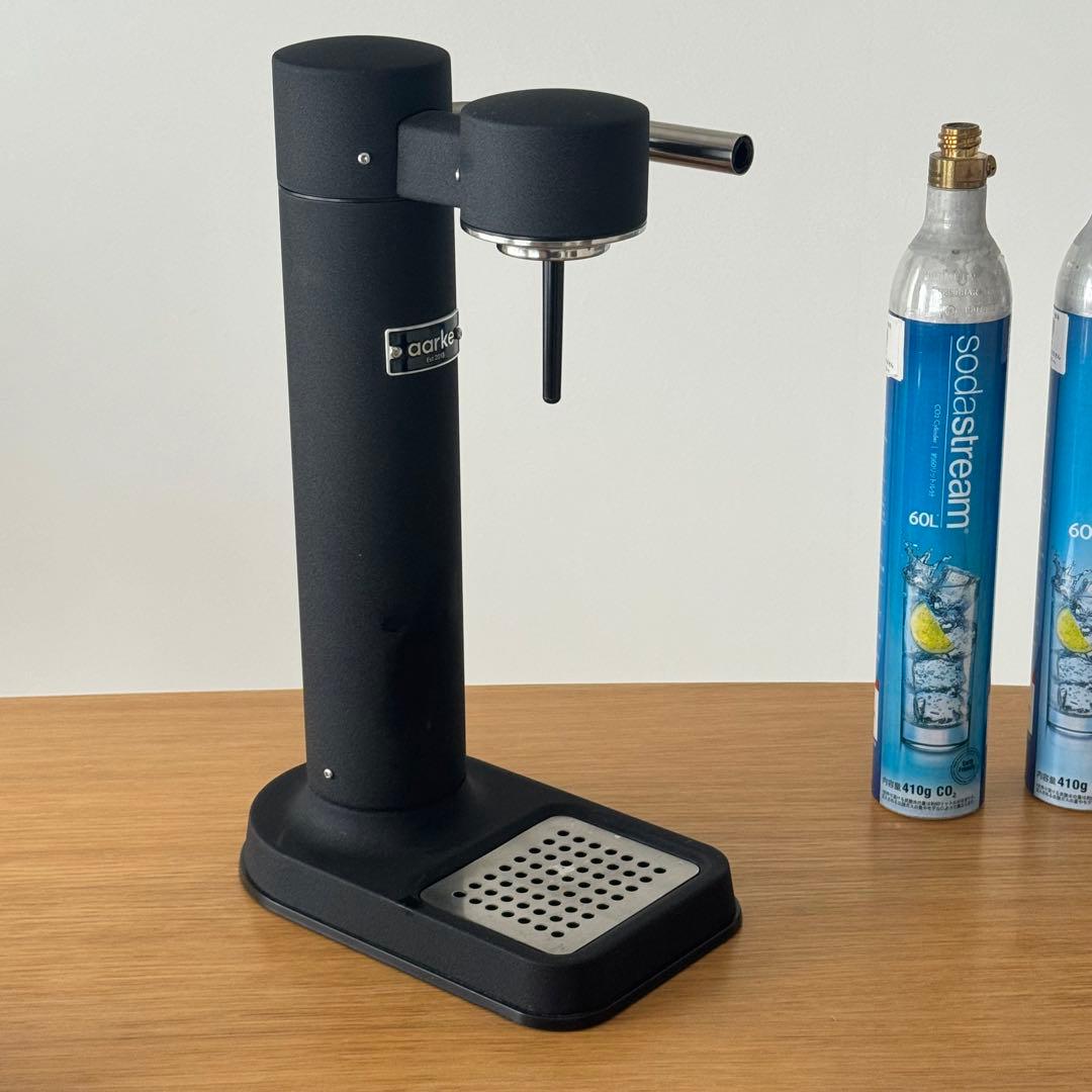 あき　aarke Carbonator3 マットブラック ガラスボトル