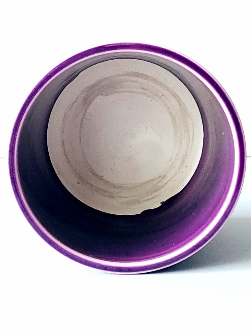 真葛香斎 紫交趾 玉 火入 布印 十水五石 共箱 /共布　茶道具