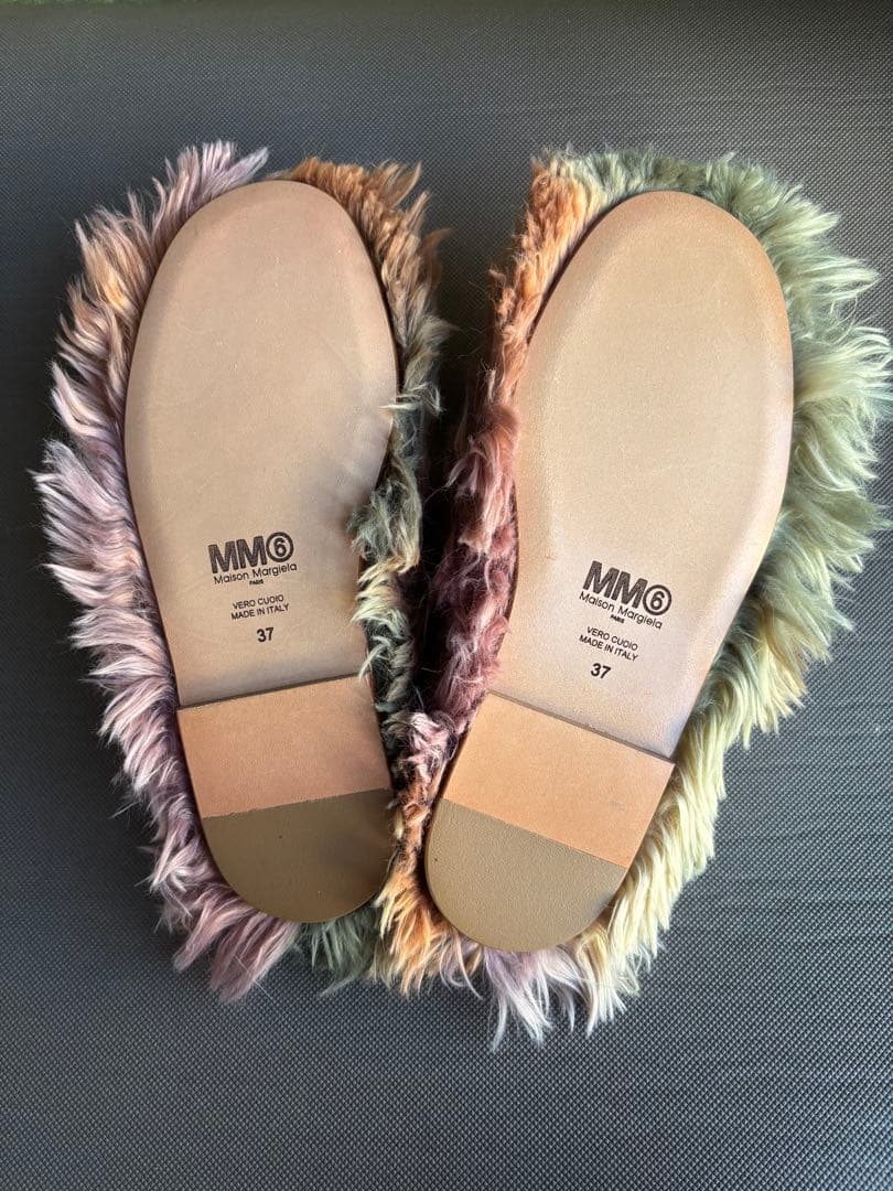 MM6 ファー シューズ 新品 サンダル スリッパ ローファー メゾンマルジェラ