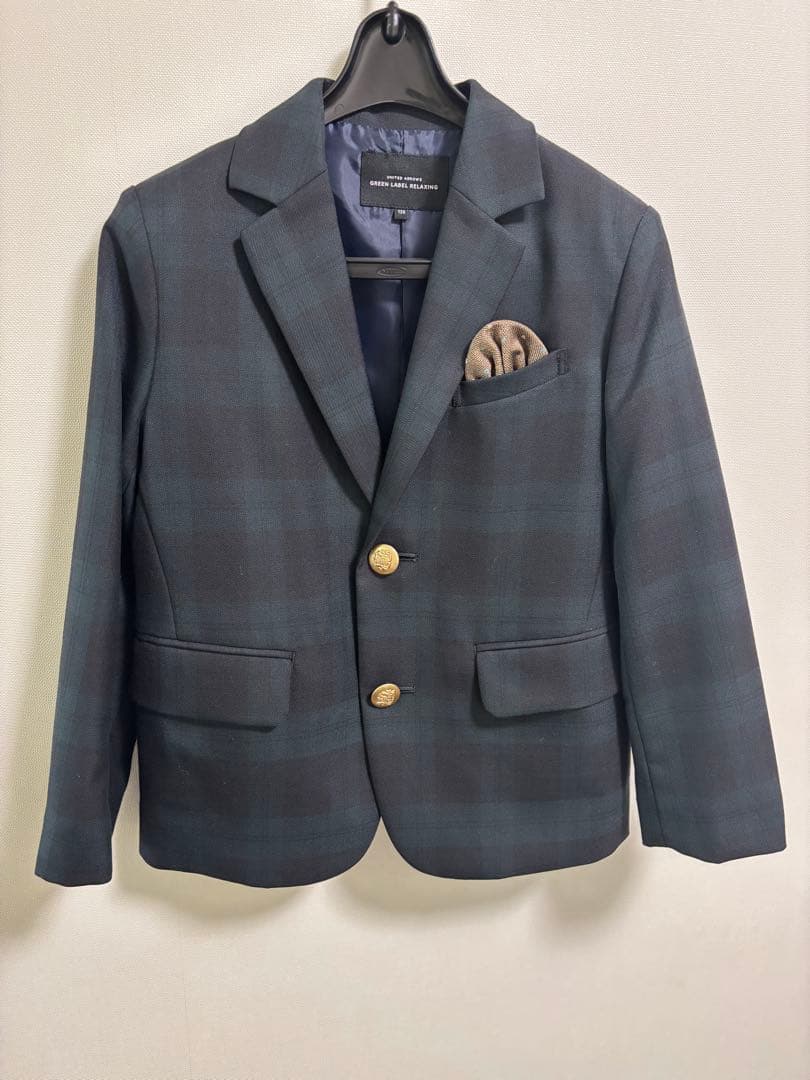 男子スーツ上120下130cmユナイテッドアローズ　卒園式入学式　シャツ小物付き