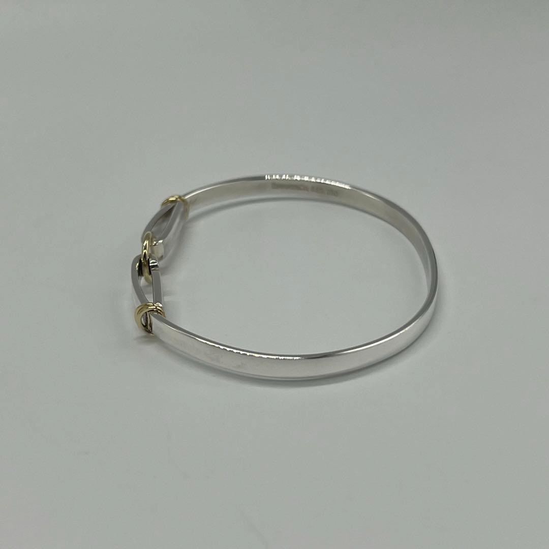 ティファニー TIFFANY サークルフック バングル SV YG コンビ