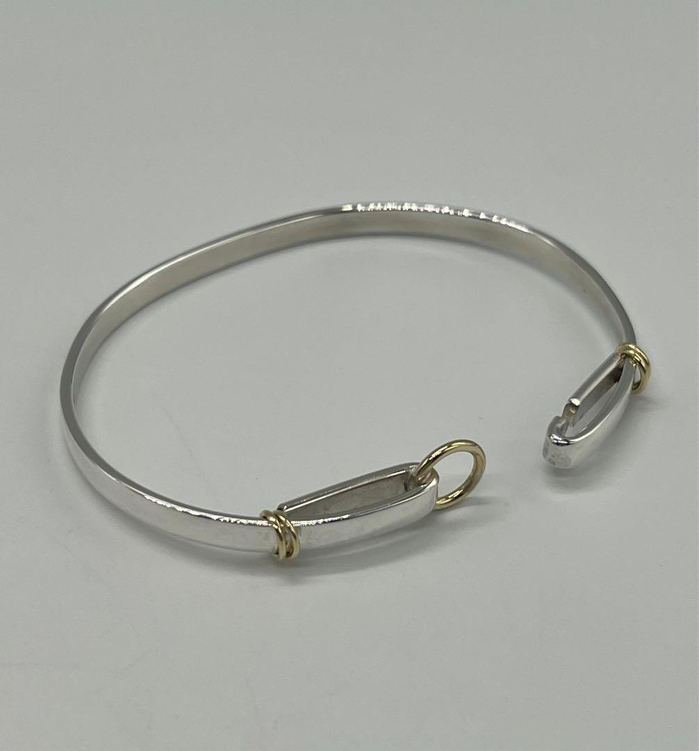 ティファニー TIFFANY サークルフック バングル SV YG コンビ