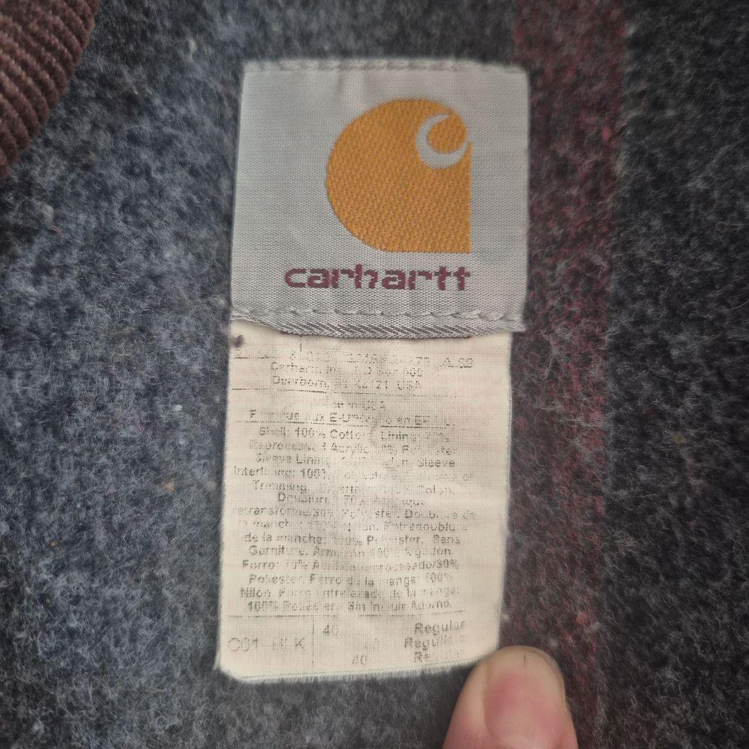 【USA製】Carhartt C01 チョアコート 企業刺繍 黒 40 L相当