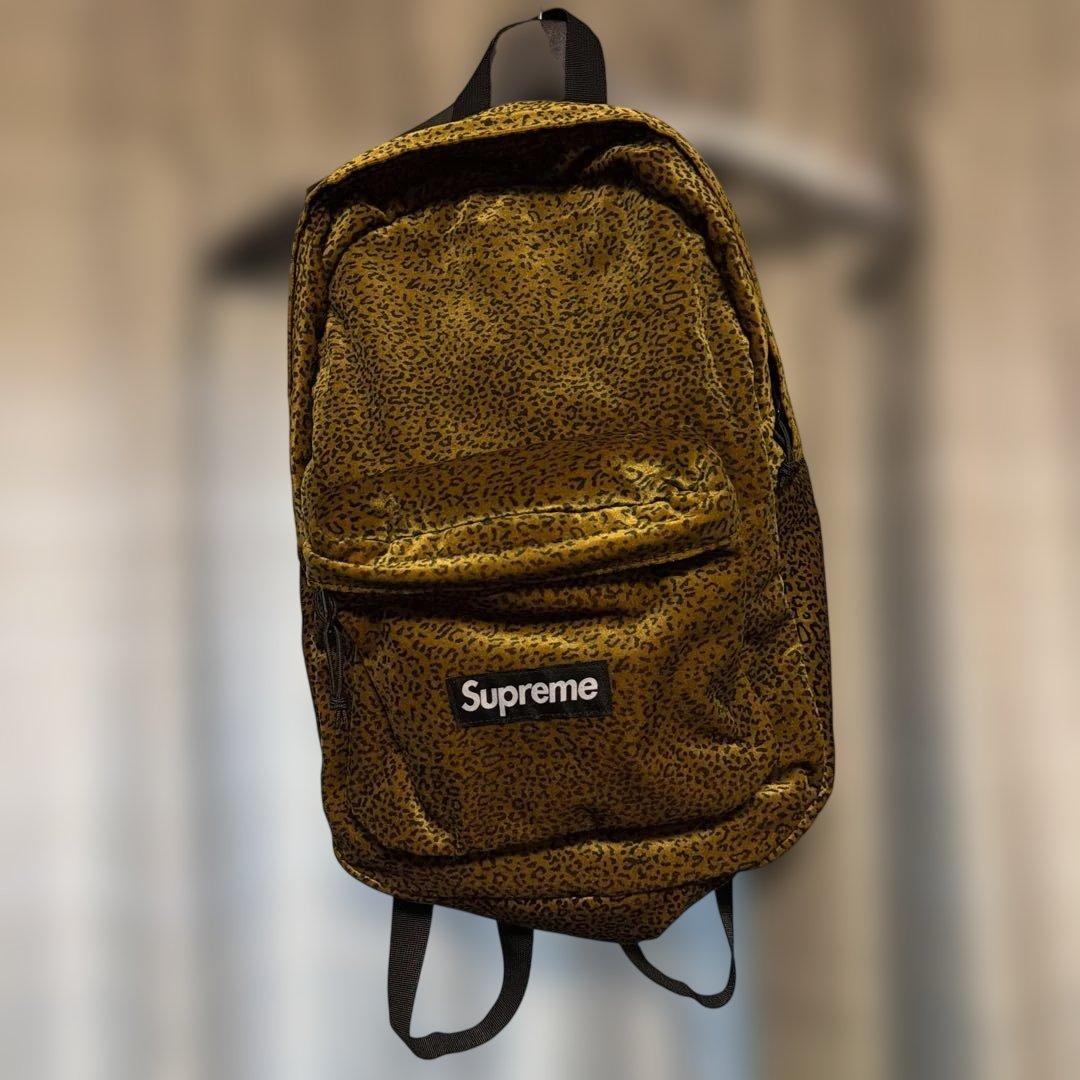 バッグ Supreme Velvet Backpack Tan Leopard