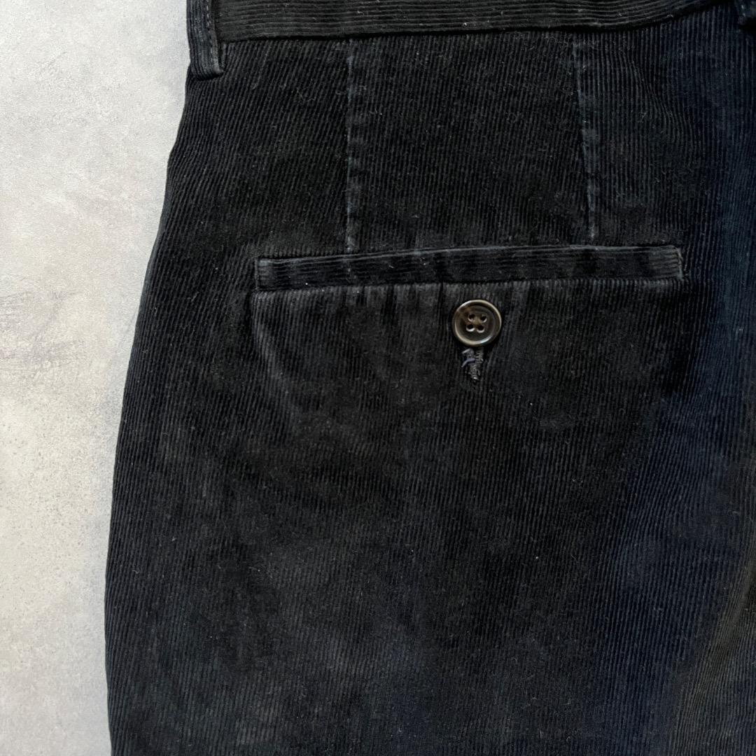 ローレン ラルフローレン W34 ポロチノ コーデュロイ 古着 黒 17809