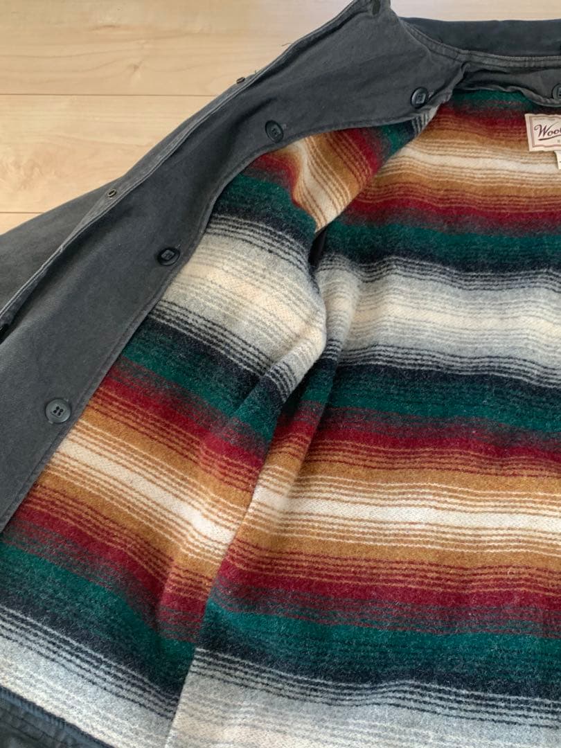 Woolrich 襟レザーカバーオール M