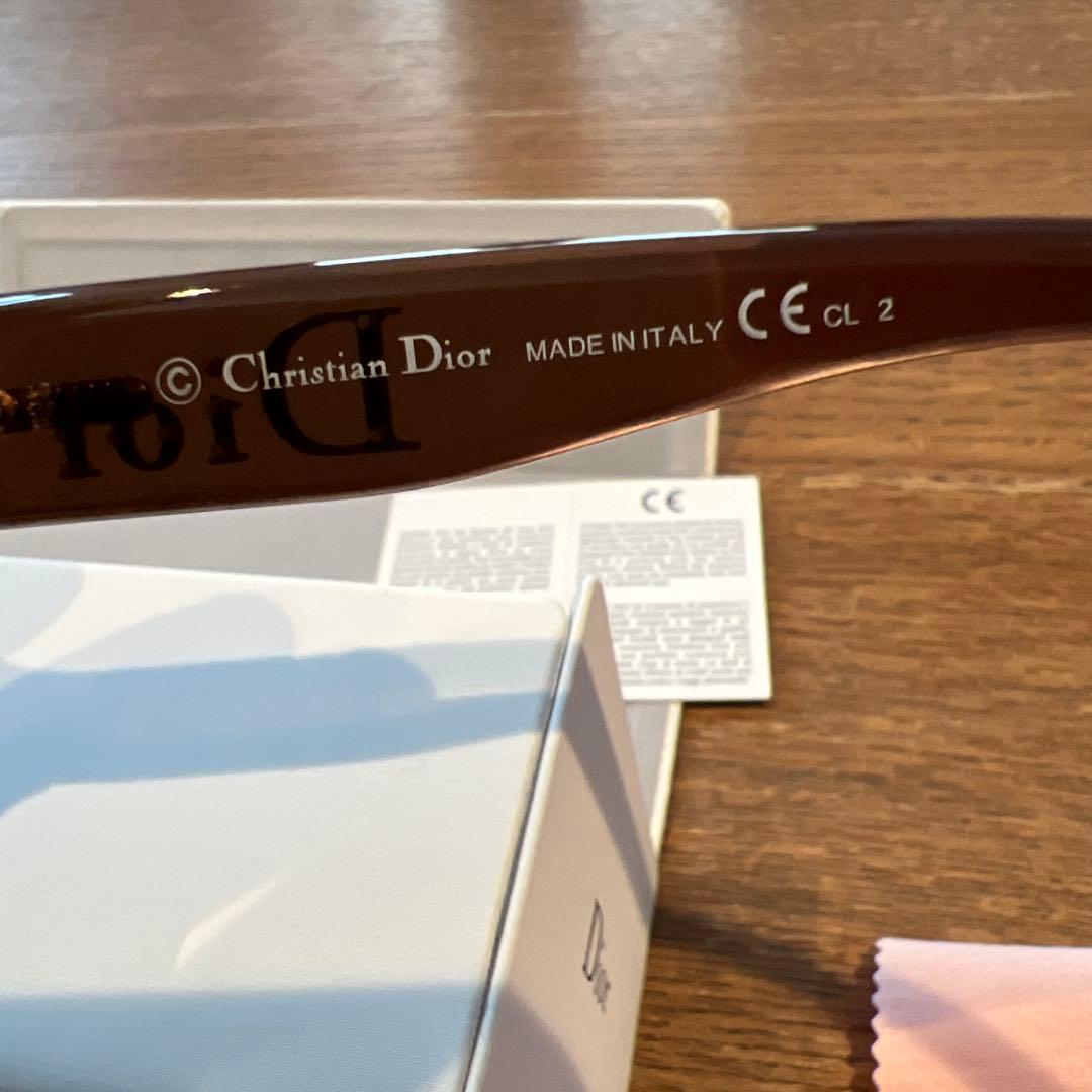 Dior GLOSSY1 ブラウン サングラス ゴールドロゴ