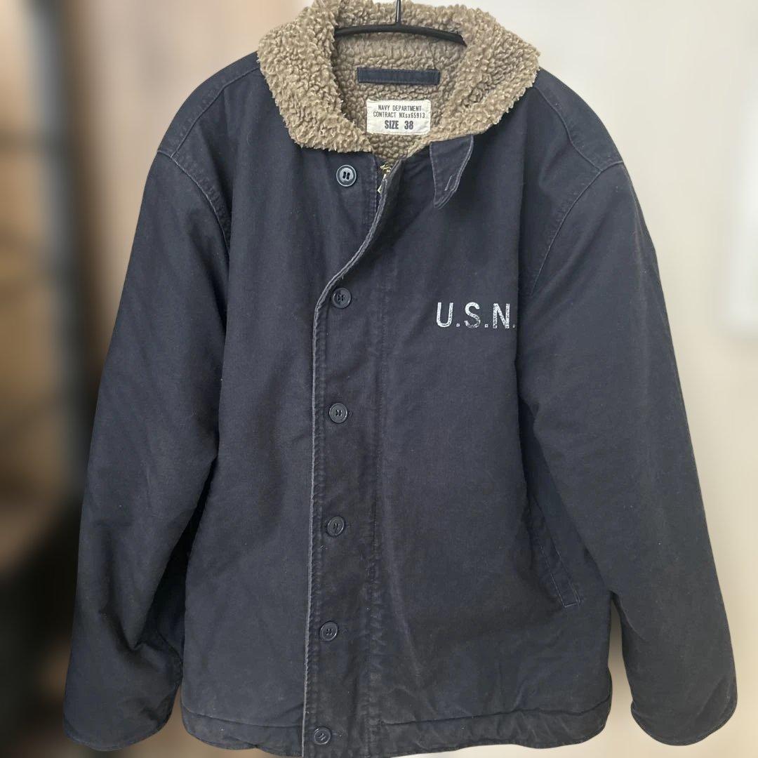ワイパーインク N1 デッキジャケット サイズ38 ネイビー　N-1