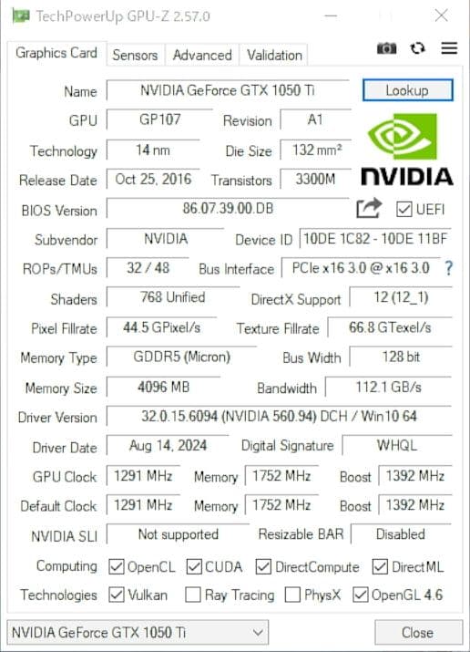 ELSA NVIDIA GeForce GTX1050Ti 4GB 補助電源不要