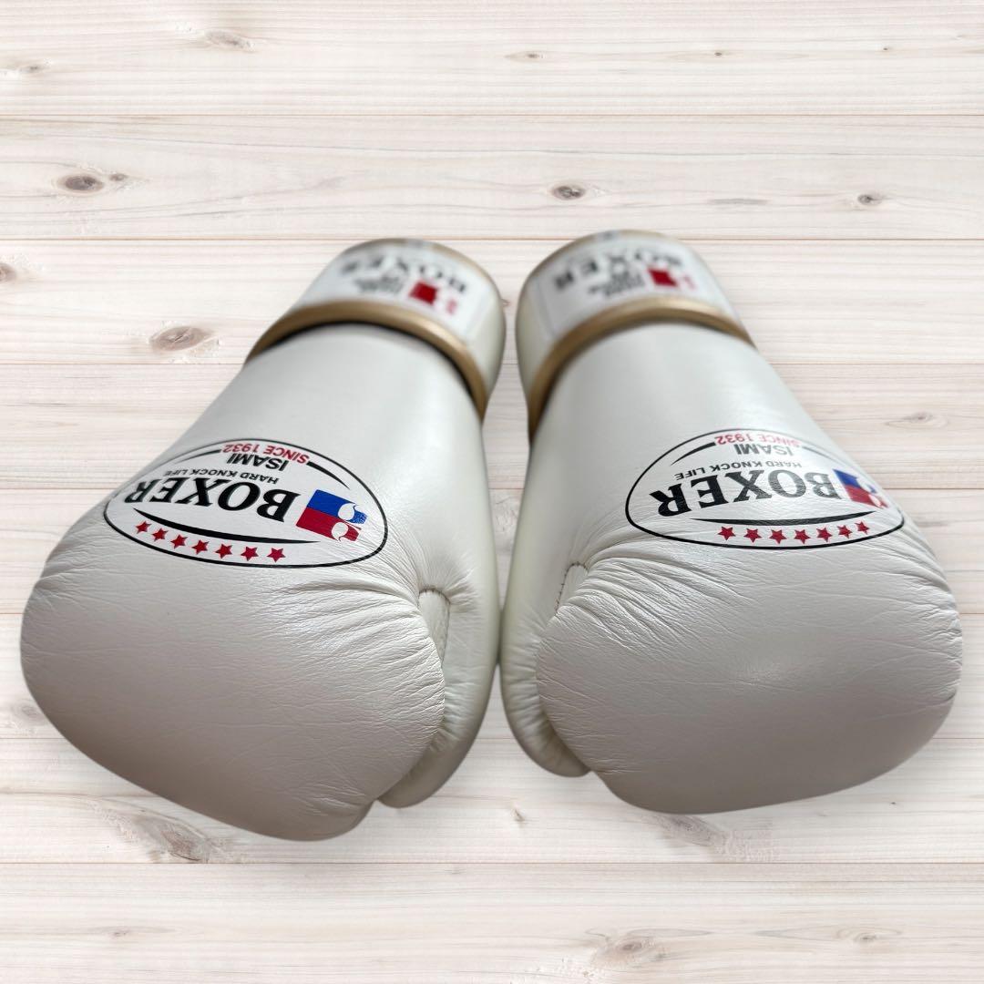 【中古】ISAMI BOXER ボクシンググローブ 白 10オンス