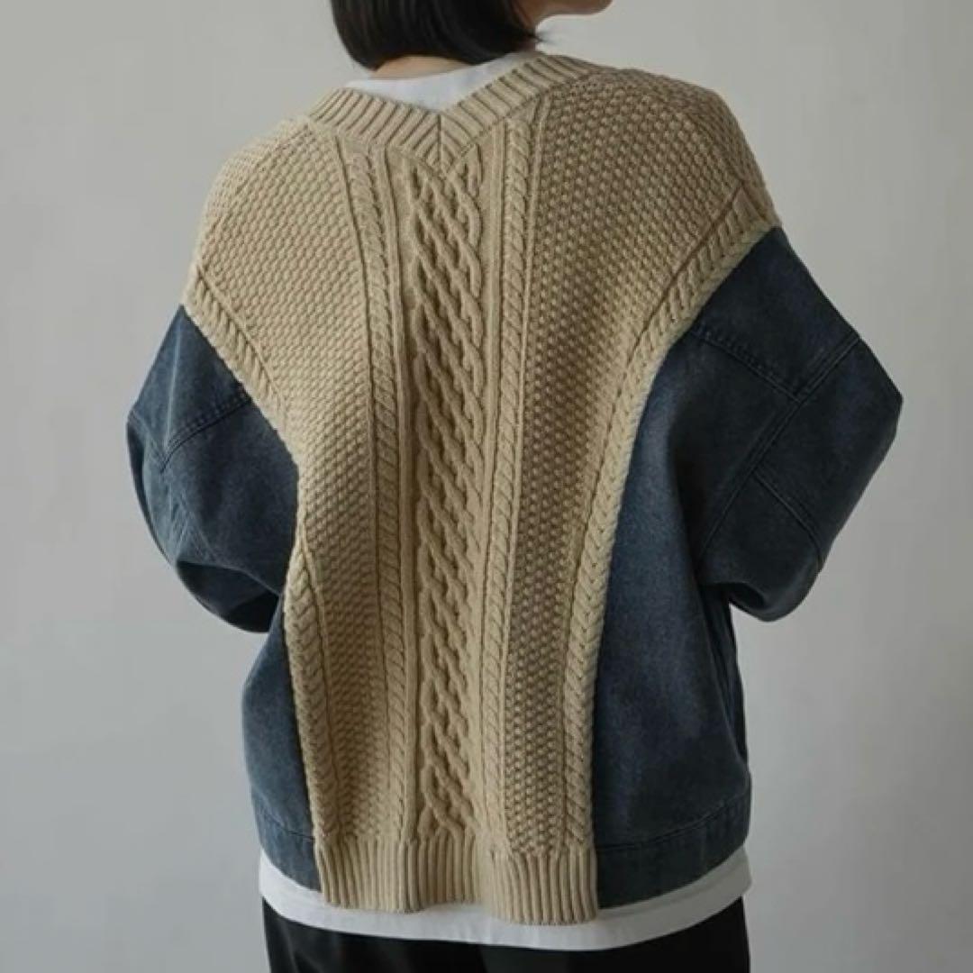 RADIATE デニム ドッキング ケーブルニット カーディガン ジャケット L
