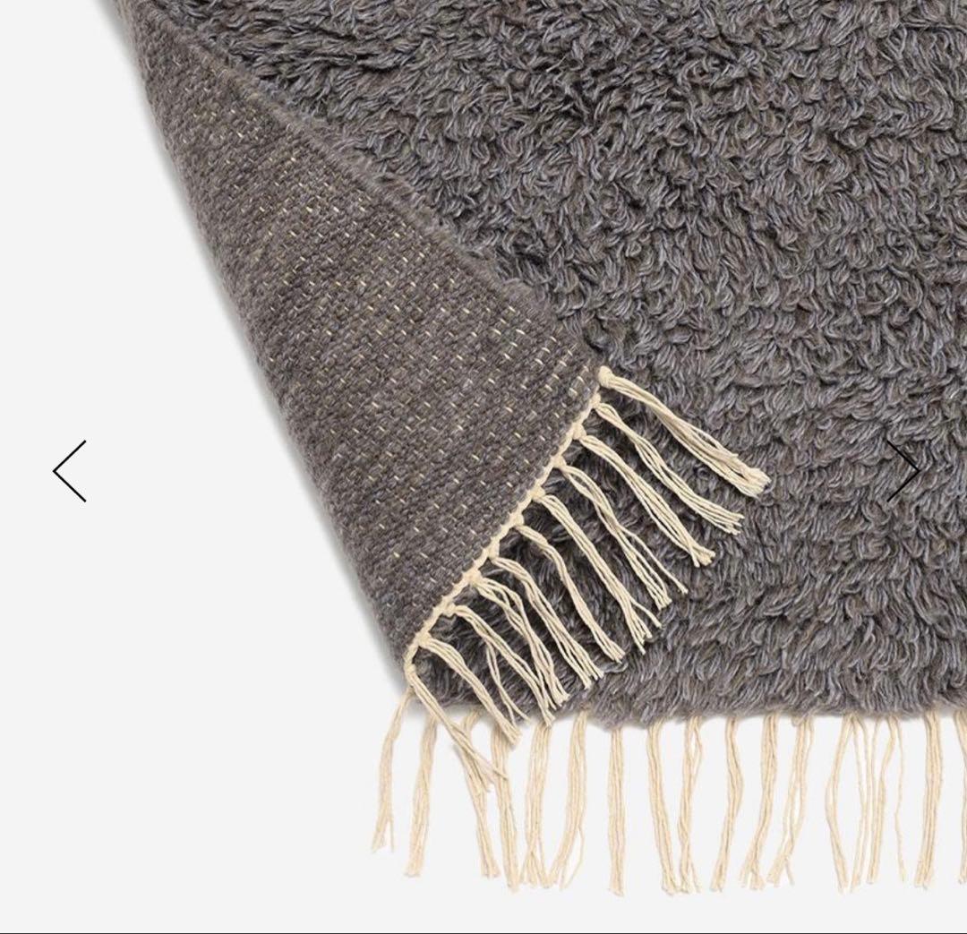 アクタス　Actus LINE ラグ フリンジラグ　グレー