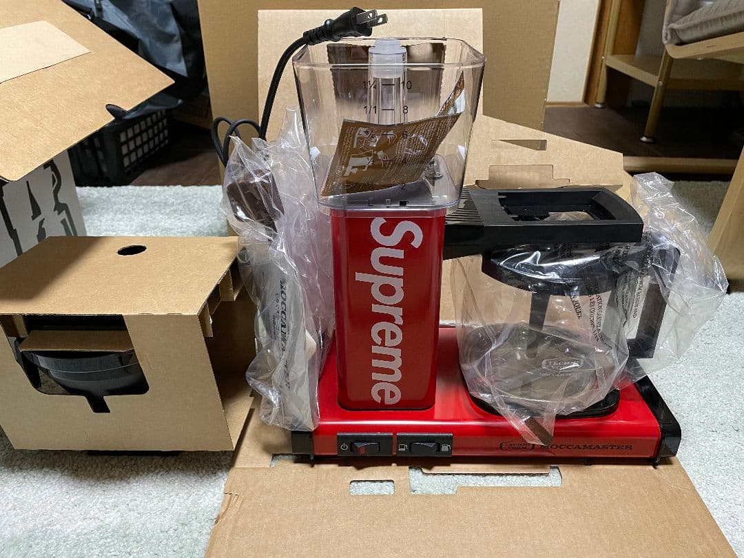 Supreme Moccamaster エスプレッソマシン レッド