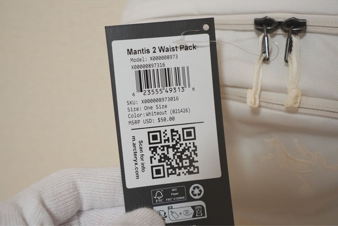 【新品・限定】アークテリクス　マンティス2 mantis2 whiteout