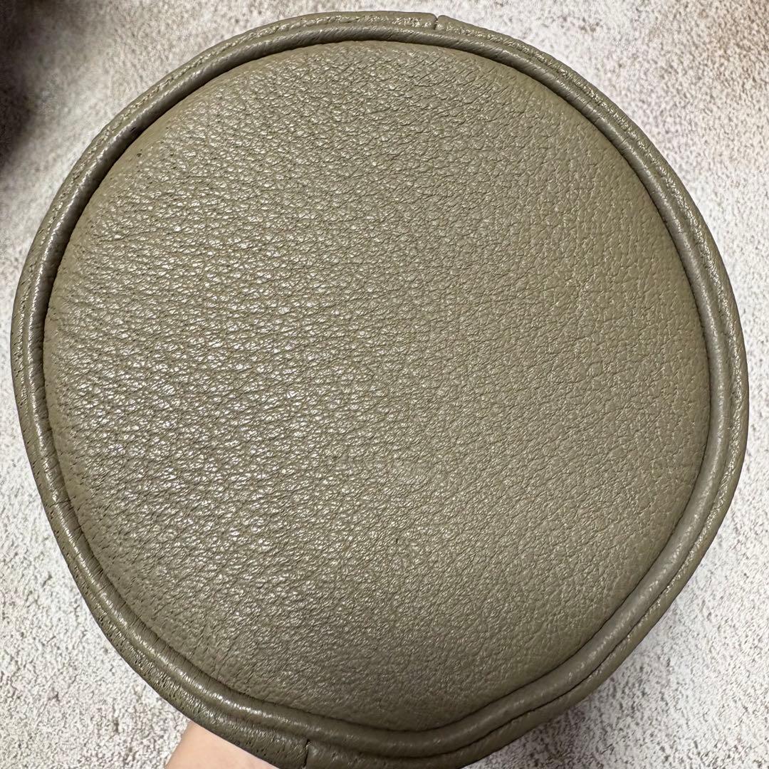 新進工房　巾着　レザーバッグ