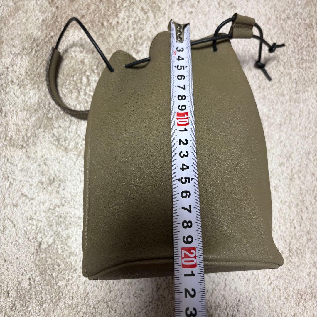 新進工房　巾着　レザーバッグ