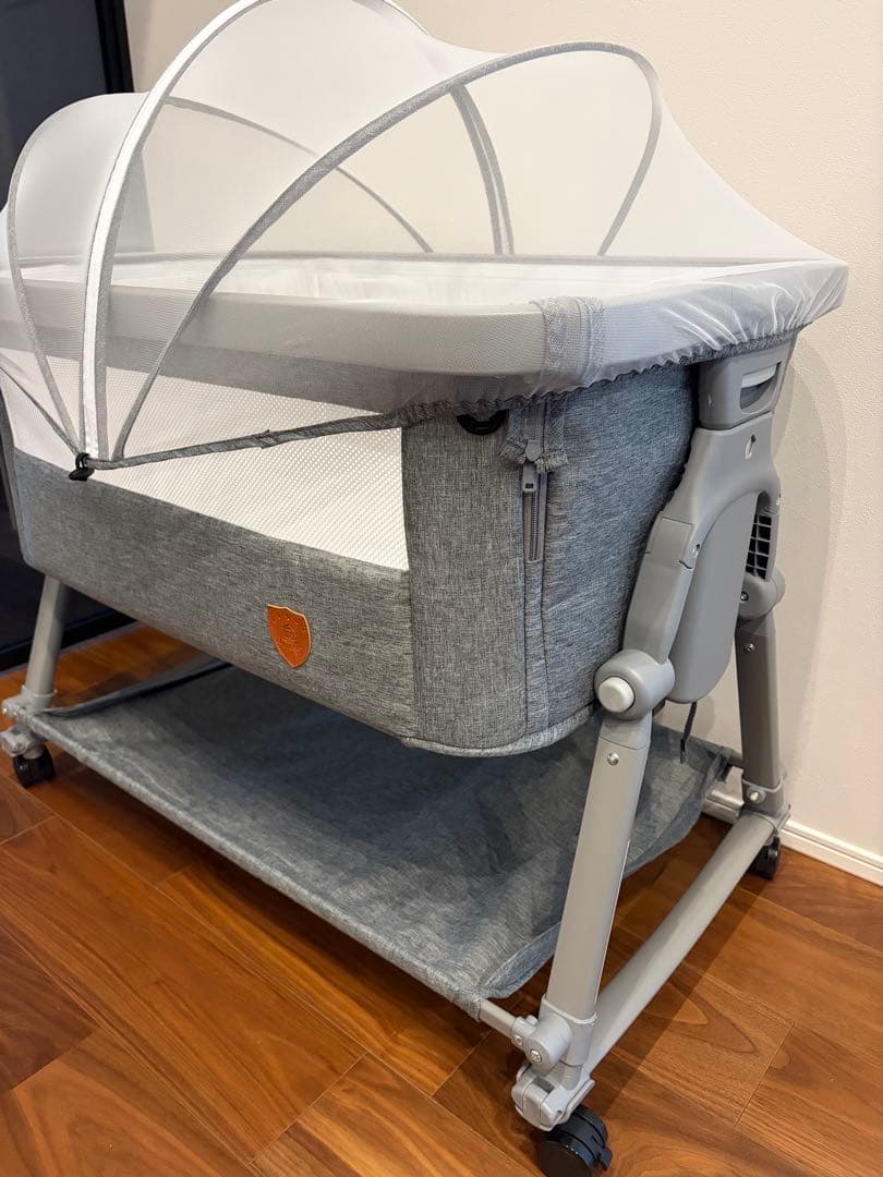 Dulumer 3IN 1 ベビーベッド 折りたたみ式 添い寝 ゆりかご 移動式