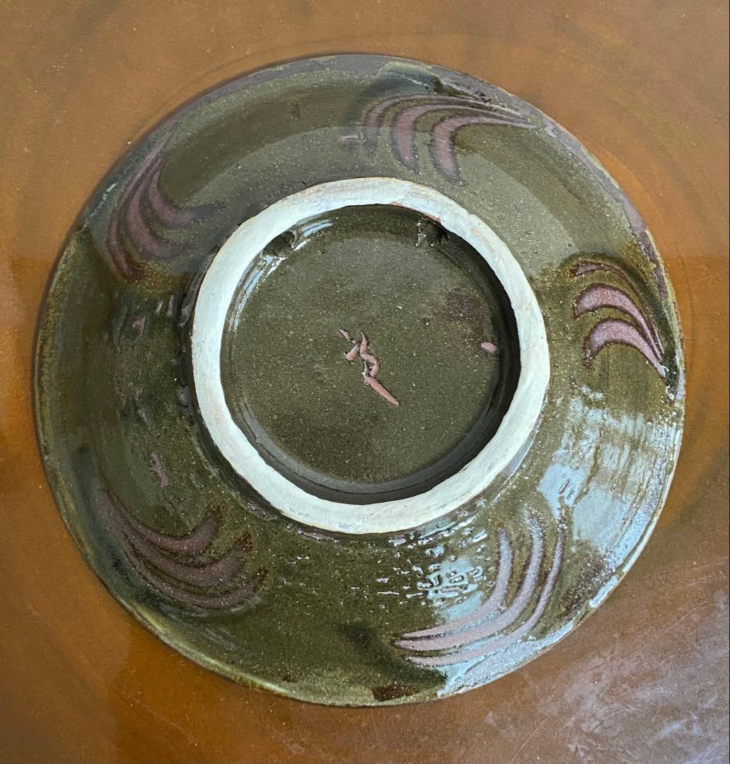 金城次郎 壺屋焼 魚文皿　菓子皿　沖縄　人間国宝　本人直筆共箱