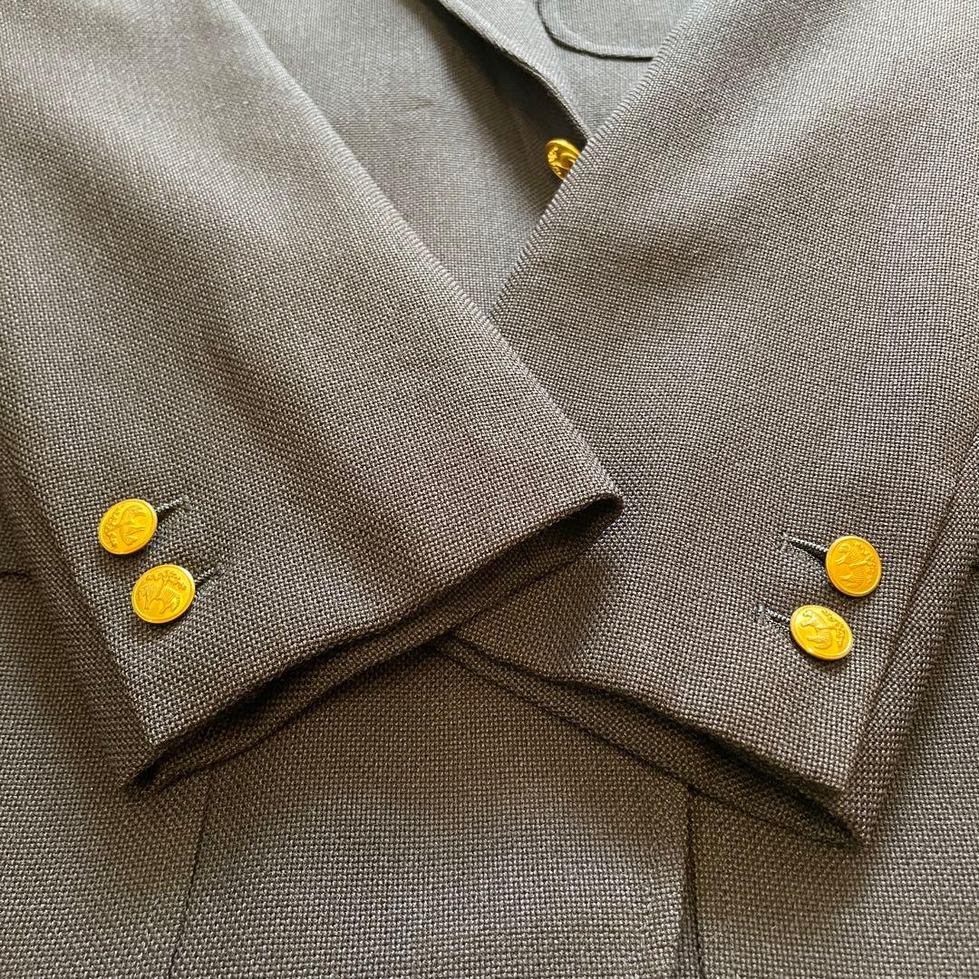 【良品】ブルックスブラザーズ 紺ブレ 金ボタン モヘア混 パーソナルオーダー L