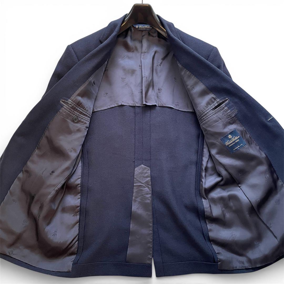 【良品】ブルックスブラザーズ 紺ブレ 金ボタン モヘア混 パーソナルオーダー L