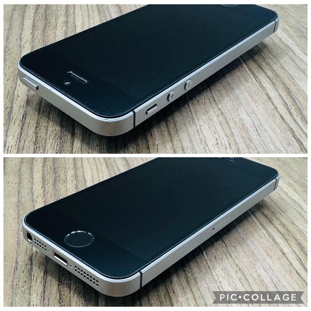 【美品】iPhoneSE スペースグレイ 128GB シムフリー 新品バッテリー