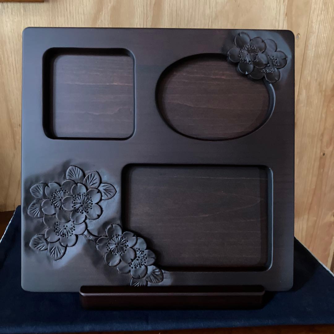 軽井沢彫り写真立て　ミツ窓　桜 軽井沢彫家具工房　ICCHODO