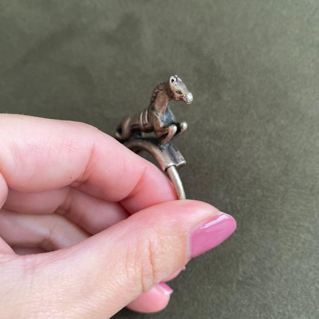 エルメス ホース シュヴァル キーリング シルバー 馬 鍵 Vintage 美品