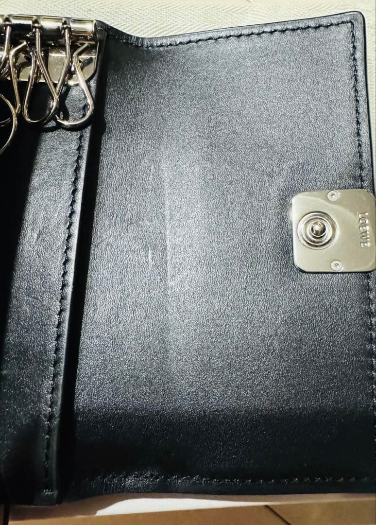 LOEWE アナグラム キーケース ペブルグレインカーフ 確実正規品 ロエベ