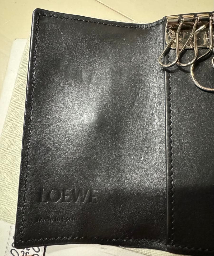 LOEWE アナグラム キーケース ペブルグレインカーフ 確実正規品 ロエベ