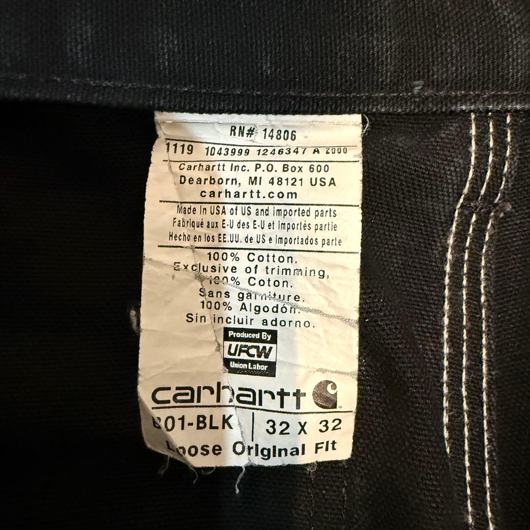 Carhartt ダブルニーワークパンツ フェードブラック 32x32