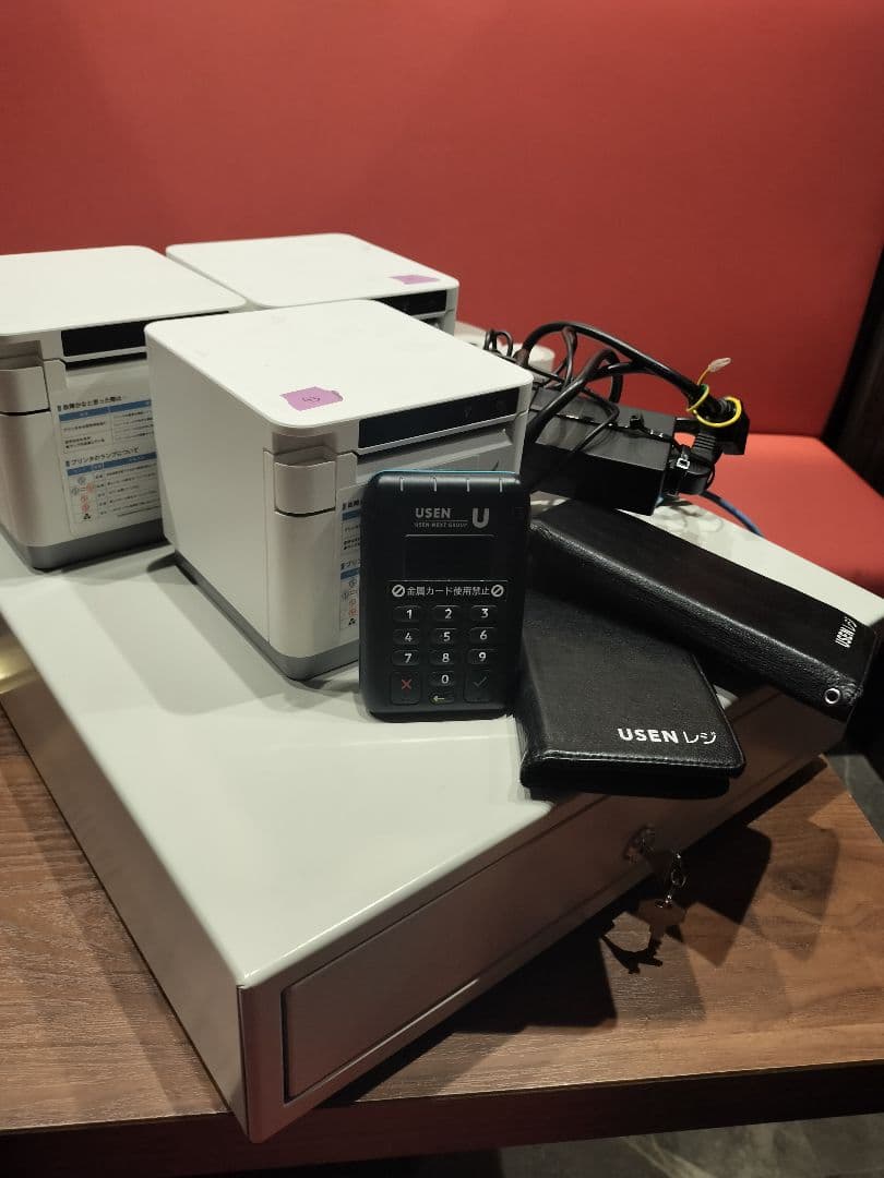 USEN　レジ ドロア、プリンター各種セット