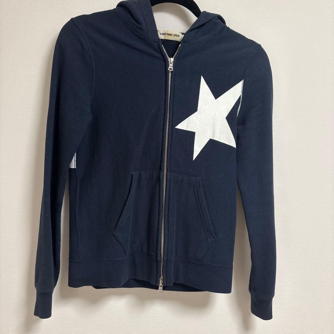 BAPE パーカー　ネイビー