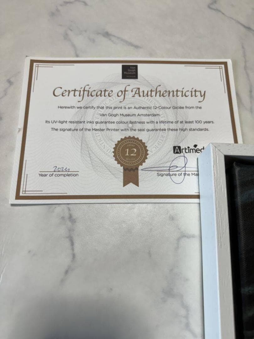 証明書付き 額装済み ゴッホ ミュージアム ジクレーキャンバス アート イーブイ