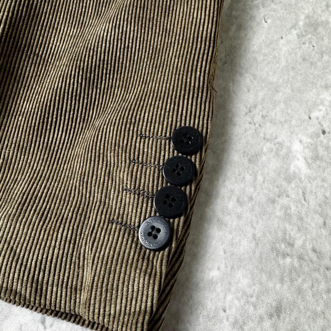 GIORGIO ARMANI エルボーパッチ コーデュロイ 3Bジャケット 54