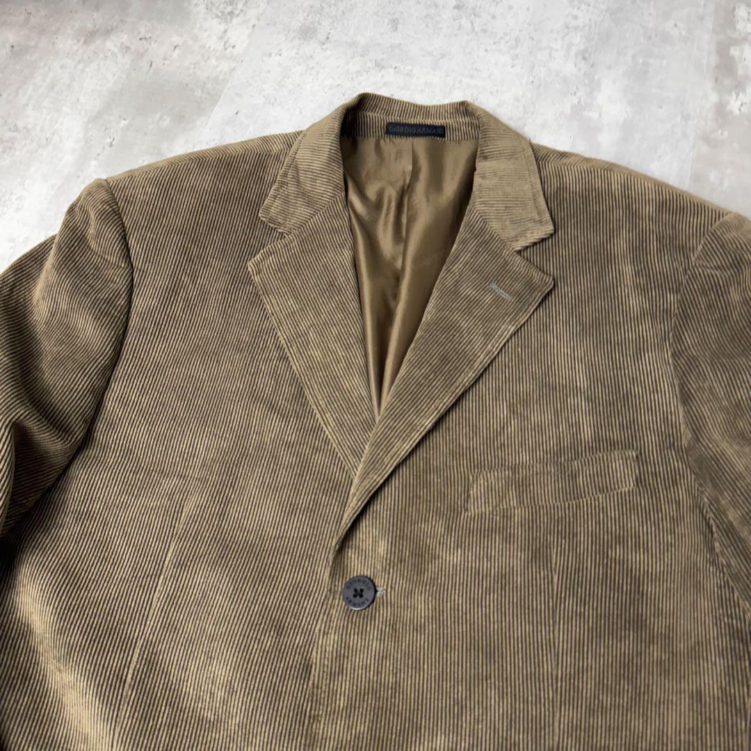 GIORGIO ARMANI エルボーパッチ コーデュロイ 3Bジャケット 54